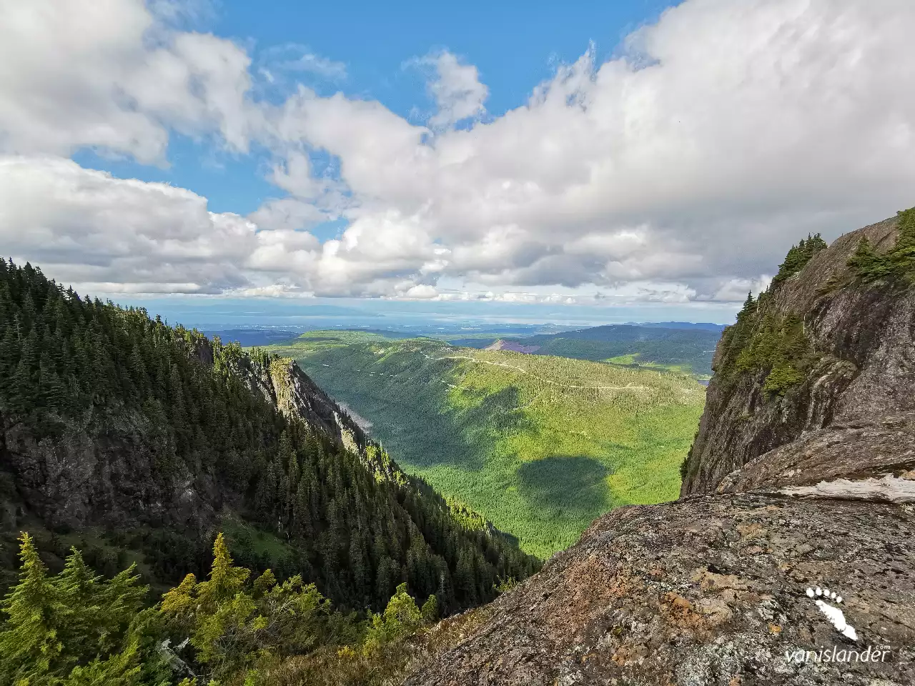 Wide view of the clouds and Mountains from Mount Moriarty & Labour Day Lake - Port Alberni,  Vancouver Island